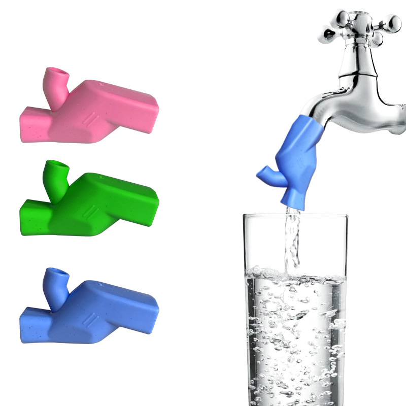 Bathroom Sink Spout Nozzle Extender Rubber Flexible Tap Water