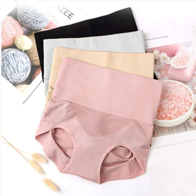 High Waist Solid Color Control Hip Underpants